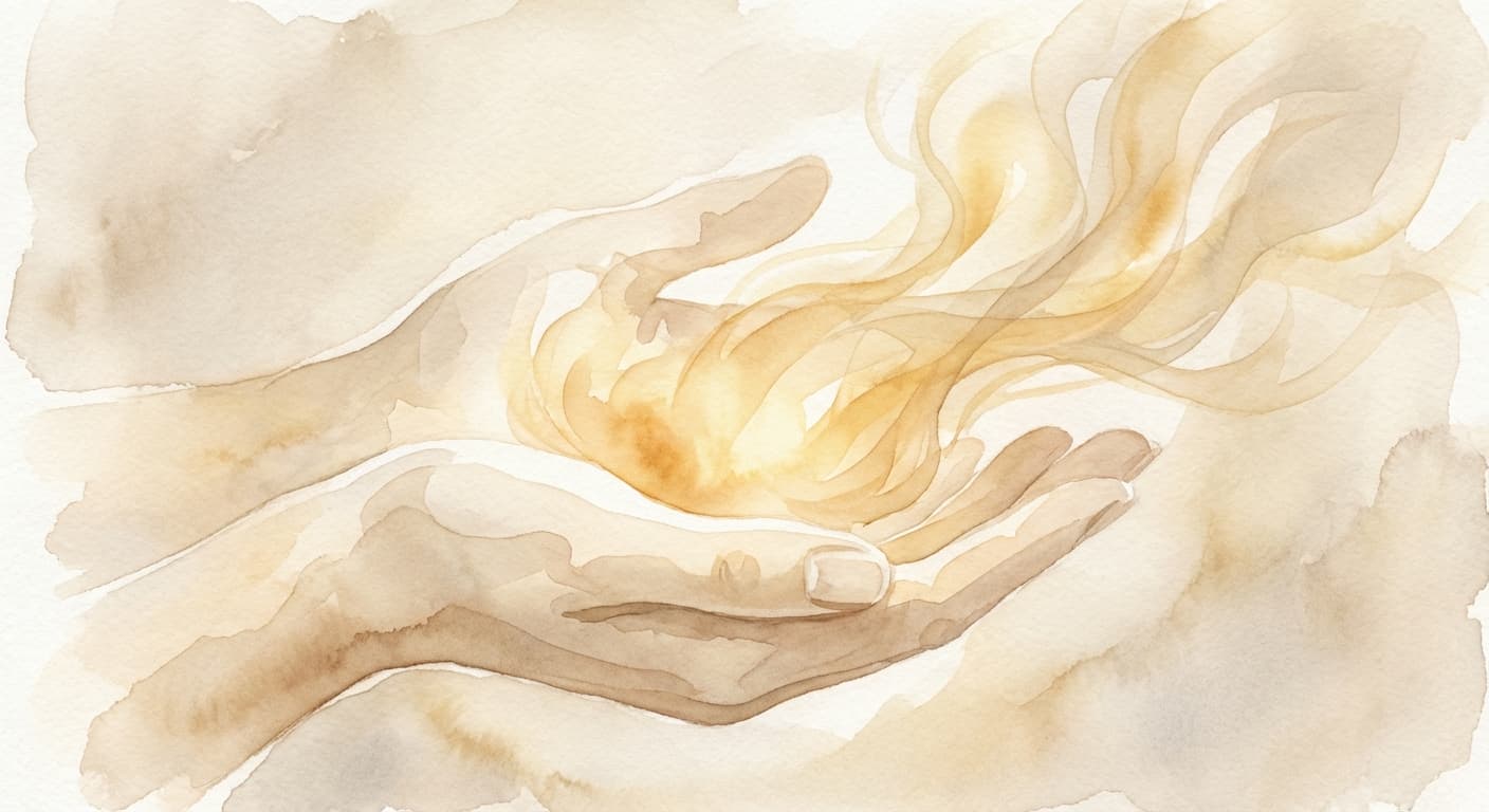 Heilende Energie — Aquarell-Illustration